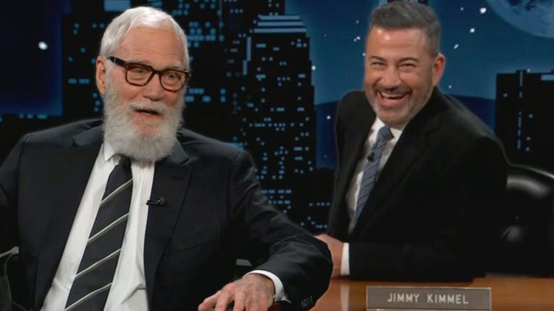 Why David Letterman Told Jimmy Kimmel He's 'Thankful' to Be Out of Late Night